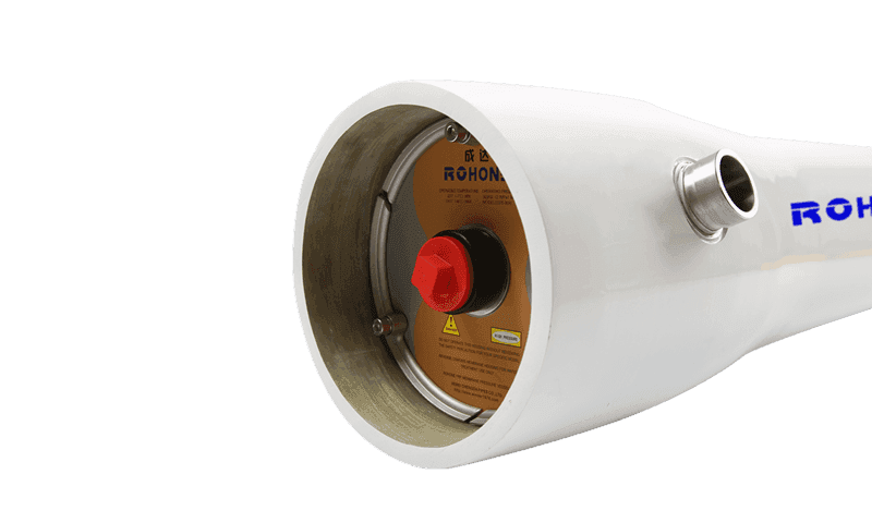 ROHONE 8" membrane housing with honeycomb aluminum head seal.